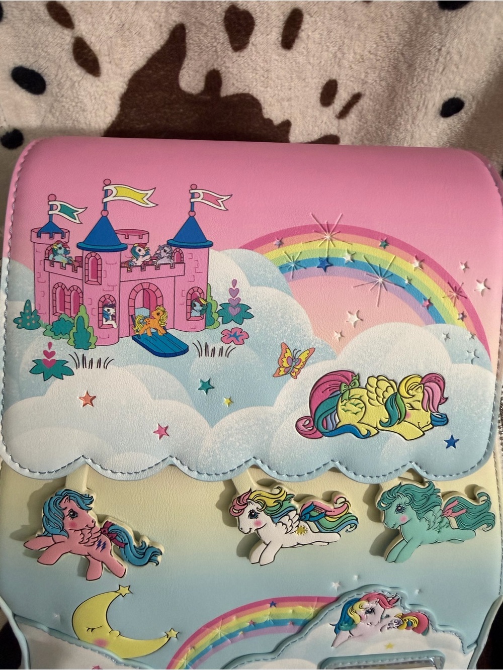Loungefly Pink Pastel Rainbow My Little Pony Cloud Backpack